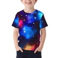 thumbnail image 2 of Amidoa Crewneck Girls Short Sleeve Printed Summer Graphic Cute Tops Kids Casual Tees Multicolor,9-10Years, 2 of 5