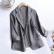 thumbnail image 3 of Abrigo de traje para mujer, chaqueta coreana con cuello vuelto, chaqueta de manga larga para mujer, chaqueta de oficina con bolsillos y solapa para mujer, chaquetas, 3 of 5