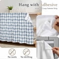 thumbnail image 6 of Blue Plaid Cabinet Curtains 35"W x 35"L, Farmhouse Checkered Elegant Pastoral Sink Skirt for Bathroom Vanity Kitchen Self Adhesive, Dust-Proof Privacy Curtain for Shelves Closet Laundry Room Pantry, 6 of 9