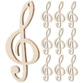 thumbnail image 1 of 10Pcs Music Note Shaped Cutouts Wood Slices Unfinished Wood Slices DIY Wood Pieces Decors, 1 of 3