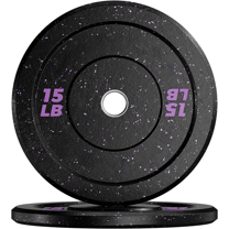 Rugerasy Rubber Olympic Bumper Weights Plates Set,2 In Barbell Plates,Barbell Weights for Strength Training Weightlifting