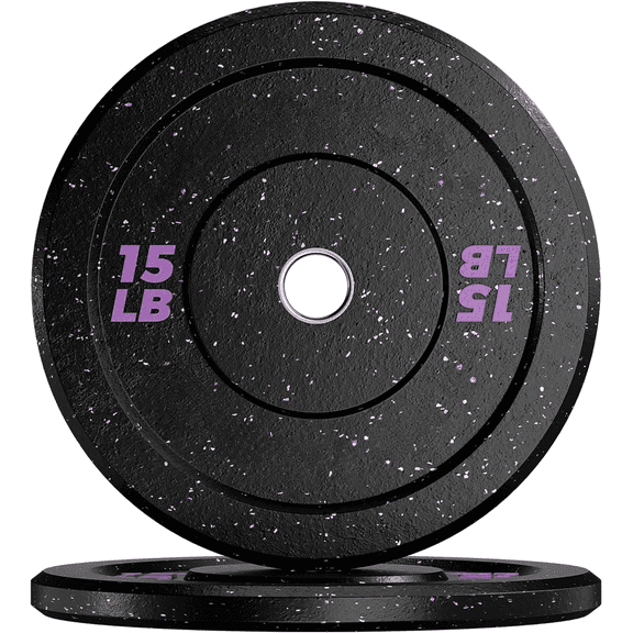 Rugerasy Rubber Olympic Bumper Weights Plates Set,2 In Barbell Plates,Barbell Weights for Strength Training Weightlifting