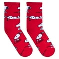 thumbnail image 5 of Cool Socks, Snoopy, Peanuts Comic Strip, Charlie Brown Character Red Socks, Kids, 5 of 6