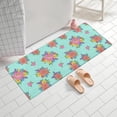 thumbnail image 2 of Pioneer Flower Floral Print Pattern Bathroom Rugs Mat, Non Slip Microfiber Bathroom Rug with Rubber Backing, Soft Mats for Bathroom Floor Tub Shower, 24"x60", 2 of 5