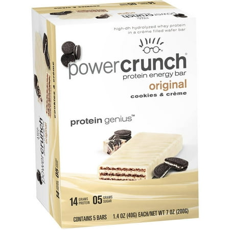 Power Crunch Cookies & Creme d'origine Barres énergétiques des protéines, 1,4 oz, 5 count
