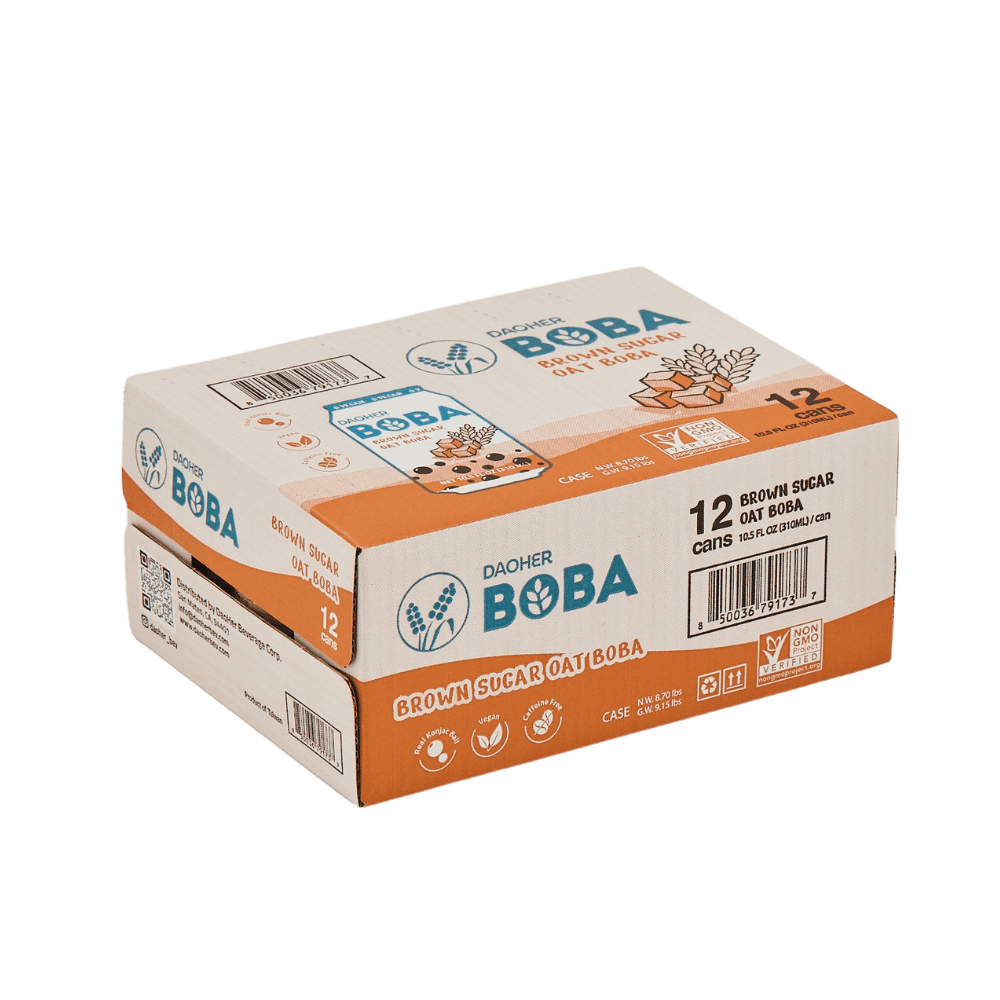 DaoHer Brown Sugar Oat Boba, Vegan, 12-Pack, 10.5 fl oz