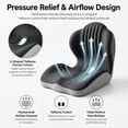 thumbnail image 4 of Evercushion Seat Cushion, Evercushion Gel Cushion, Two-in-One Rear Support Featuring Open-Cell Honeycomb Channels, Resilient Gel Combined with Memory Foam, Cut-Out Design, Ideal for Office, 4 of 7