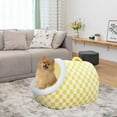 thumbnail image 2 of Thickened Pet Bed for Dogs and Cats, Warm Winter Pet Bed with Portable Handle, Soft Sponge Filling Macaron Color Pet Bed, Durable Washable Dog Bed for Small Medium Pets, Cozy Pet Crate Mat, 2 of 6
