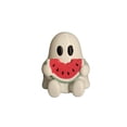 thumbnail image 2 of Summer Halloween Ghost Decor Set Ghost Figurines, 2" Cute Tropical Beach Resin Statues with Watermelon, Mini SummerweenTiered Tray Decor for Home Office Shelf (E), 2 of 11