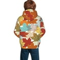 thumbnail image 6 of Kll Unisex Kids Boys Girls Hooded Pocket Pullover Hoodies-Fall Maple Leaves, 6 of 9