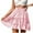 Pink, variant on Women's Mini Skirt Elastic Waist – Cute Layered Short Skirt with Bows, Pleated Hem, Summer Skirts for Women Girls Brown XXXL