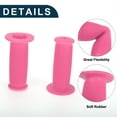 thumbnail image 3 of Cubiertas de empuñaduras de manillar de bicicleta Unique Bargains de 85 mm de largo, ligeras, protector de extremo de bicicleta, rosa, 1 par, 3 of 6