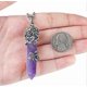 thumbnail image 3 of Crystal Necklaces for Women, Flower Wrapped Crystal Point Pendant Necklace, Healing Crystal Stone Necklace for Spiritual, 3 of 4