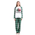 thumbnail image 2 of Hirigin Christmas Matching Pajamas Christmas Tree Print Long Sleeve Shirt and Elastic Plaid Pants Set Loungewear Soft Sleepwear, 2 of 8
