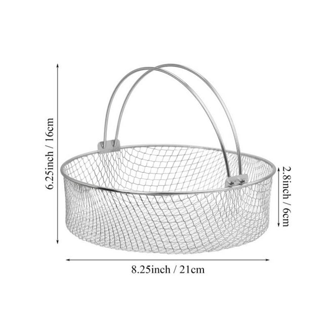 Air Fryer Basket Air Fryer Replacement Basket Steamer Basket Stainless Steel Mesh Basket