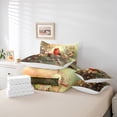 thumbnail image 5 of Feelyou Kawaii Robin Bird Twin Bedding Sets 7-Piece for Teen, Dreamy Cherry Blossoms Bedding Comforter Set, Rustic Farmhouse Animal Reversible Sheet Sets, Microfiber Bedroom Decor, 5 of 7