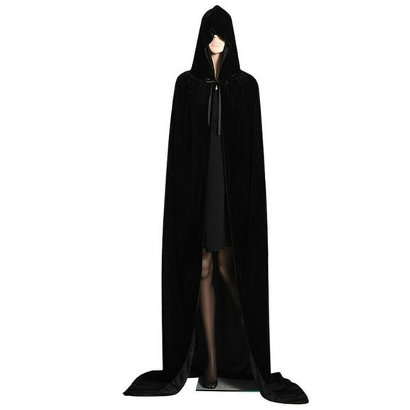 Runquan Halloween Cosplay Capes Wizard Costume Cloak with Hood for Women Men Party 170cm