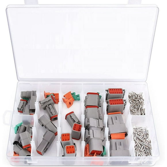 Electrical Wire Connector Plug, 8 Sets 2 3 4 6 8 12 Pin for Deutsch DT Connector Assortment Kit