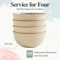 thumbnail image 5 of Portmeirion Minerals 6-Inch Serving Bowl, Aquamarine (Set of 4) - Stoneware Tableware, Reactive Glaze for a One-of-a-Kind Design, Microwave & Dishwasher Safe - Ceramic Serveware for Kitchen, 5 of 7