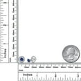 thumbnail image 6 of Gem Stone King 925 Sterling Silver Women Stud Earrings with Removable Jackets Round Created Sapphire and Moissanite (1.62 Cttw), 6 of 6