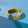 thumbnail image 4 of Ross-Simons 1.50 Carat London Blue Topaz Scrollwork Ring in 18kt Gold Over Sterling, Women's, Adult, 4 of 5