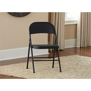 Mainstays Steel Folding Chair (4 Pack), Black