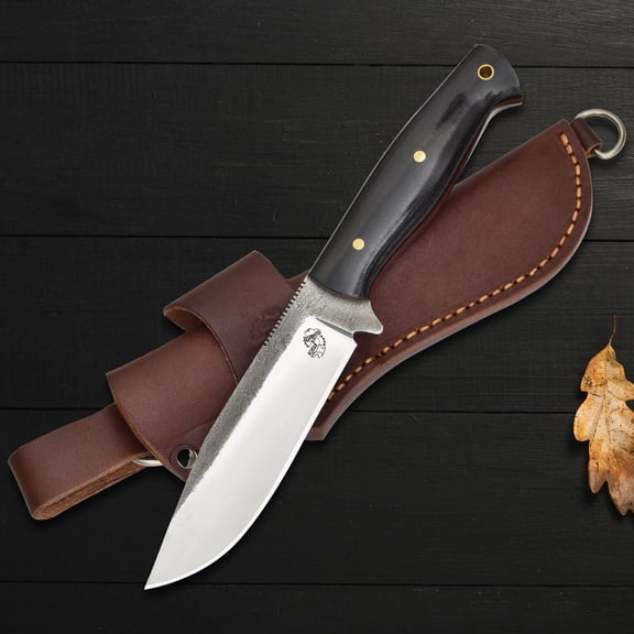 Knives Ranch 3095 440C Steel Bushcraft Knife with Micarta Handle – Fixed Blade Outdoor Knife, Durable Camping, Survival, Hunting & Utility EDC Tool