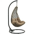 thumbnail image 1 of Modway Chaise Balançoire de Patio Extérieure avec Support en Moka Noir, 1 of 5