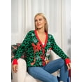 thumbnail image 6 of Lollipie Women Ugly Christmas Cardigan Sweater Long Sleeve Button Down Cozy V Neck Sweater Soft Knitwear, 6 of 9