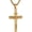 Gold, variant on Stainless Steel Jesus Crucifix Cross Necklace Religious INRI Cross Pendant for Men Women with 24" Chain Jewelry Gift