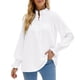 thumbnail image 4 of Blusa Con Cuello Levantado Con Cordones De Agárico, Blusas De Manga Larga Para Mujer, Blusas Con Volantes De Manga Larga, Camisa De Cuello Alto Con Cordones De Agárico Para ANGGREK AI1711, 4 of 6