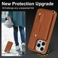 thumbnail image 6 of Dteck for iPhone 14 Pro Max Case Wallet with RFID Blocking Card Slots, Crossbody Leather Detachable Shoulder Strap Flip Case with Magnetic Clasp and Kickstand for Men Women,Brown, 6 of 8