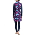 thumbnail image 3 of 2021 Maillot de Bain Musulman pour Femmes, Hijab Modeste à Empiècements, Manches Longues, Maillot de Sport, 3 Pcs, Burkini Islamique, Tenue de Bain, 3 of 5