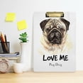 thumbnail image 6 of FMSHPON Pug Dog Printing Clipboard Hardboard Wood Nursing Clip Board and Pull for Standard A4 Letter 13x9 inches, 6 of 7