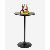 Modern Round Pub Hydraulic Dining Room Home Kitchen Bar Top Tall Table, Black