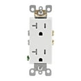 thumbnail image 2 of Leviton T5825-W Decora Duplex Tamper Receptacle Outlet, 125V, 20A, White, 2 of 2