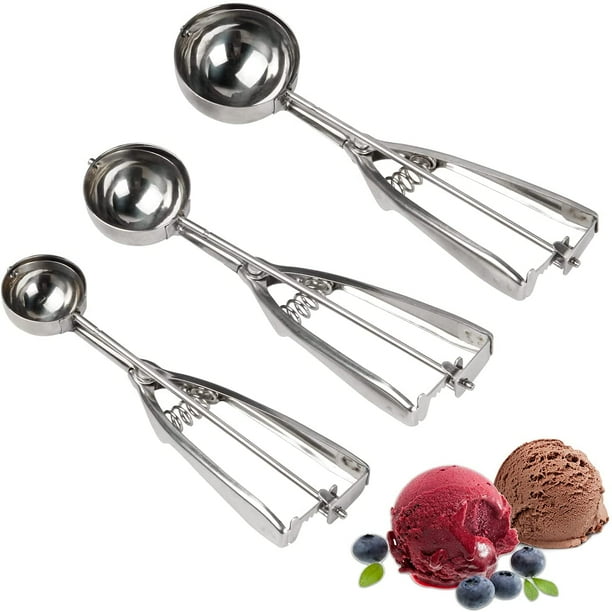 Aoliandatong Cookie Scoops for Making Cookies,Set of 3 Cookie Scoops