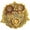 Diya plate-Golden, variant on WC | Ganesha Lakshmi Statue Sculpted in Great Detail in Ivory Antique Finish Metal Diya for Diwali Pooja Oil Lamp- Ganesh Idol for Car | Home Decor | Mandir | Gift | Hindu God Idol