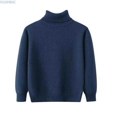 HUANBAI Baby Girl Sweater Newborn Toddler Round Neck Knitted Sweatshirt Fall Winter Pullover Tops Turtleneck Sweater Clothes Pullover Sweater Tops 130