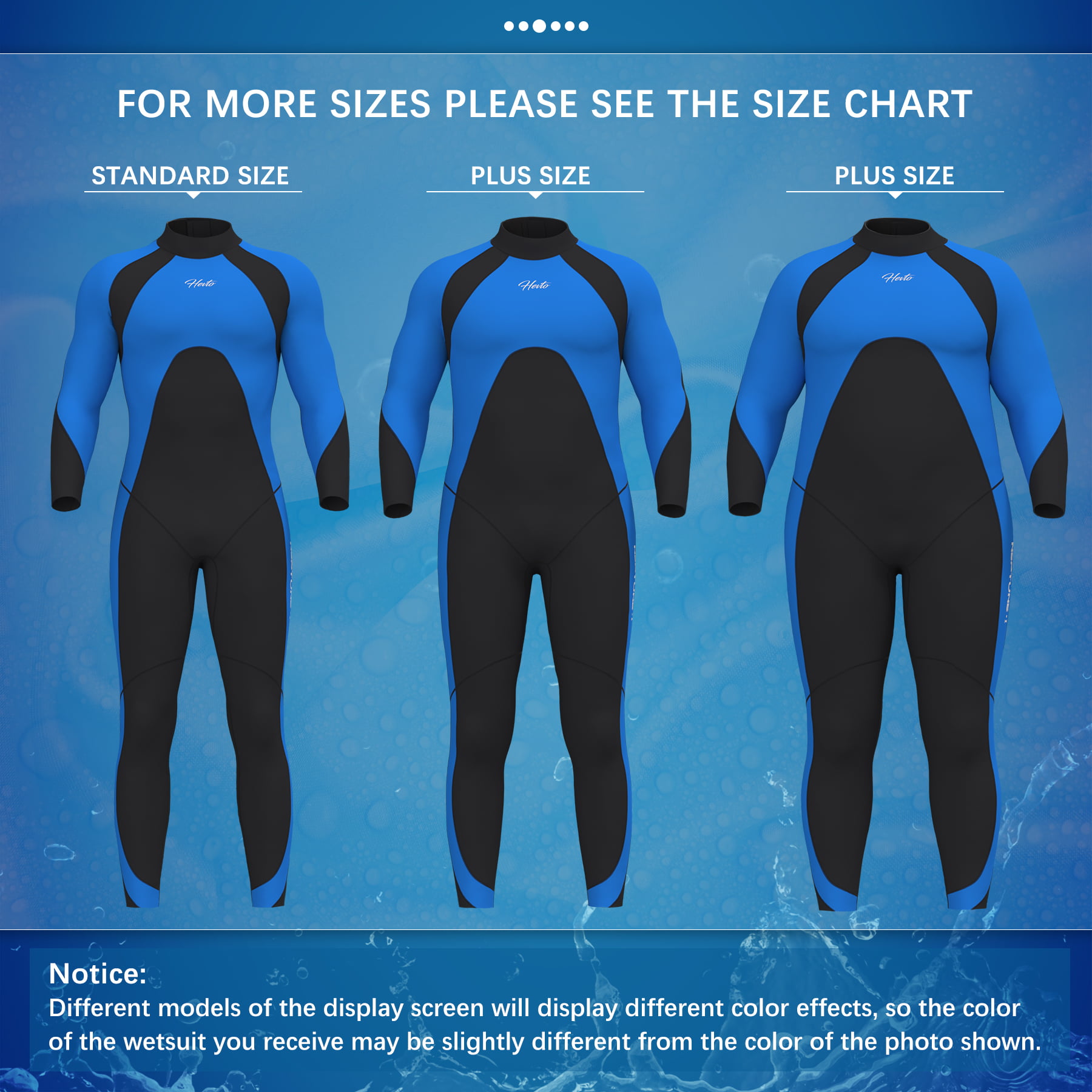 Hevto Wetsuits Men 3mm Neoprene Diving Surfing Swimming Full Suits in Cold Water Keep Warm Back Zip for Water Sports 