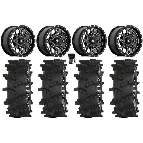 MSA Portal 14" Wheels Milled 30" Outlaw Max Tires Sportsman RZR Ranger