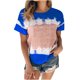 thumbnail image 1 of Blusas para las Mujeres Casual Impreso Cuello Redondo Manga Corta Camiseta Top, Tops Cortos para las Mujeres Primavera Verano, 1 of 5