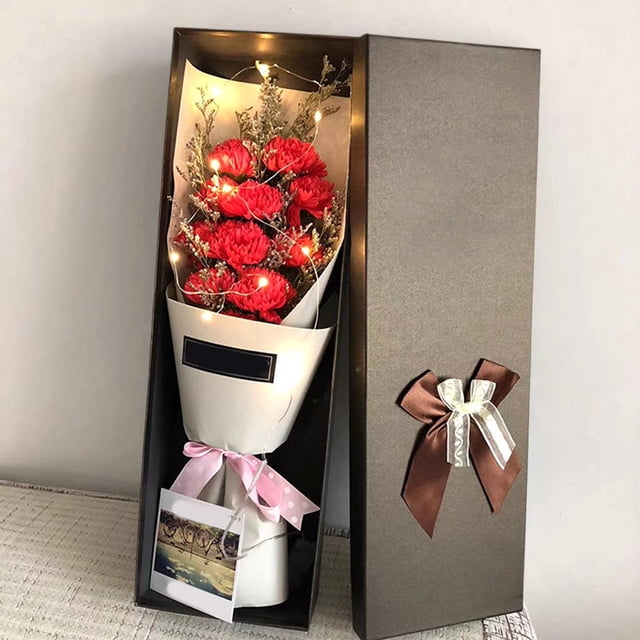 Decoraciones para San Valentín, regalos para San Valentín, adornos para San Valentín, caja de regalo con flores de jabón, regalo de San Valentín, regalo de cumpleaños, rosas, novia, esposa, clavel, ma