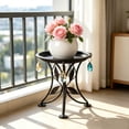thumbnail image 4 of HAJAGP Decorative Metal Plant Stand Vintage Round Flower Pot Holder for Indoor Outdoor Living Room Balcony Patio Rustproof, 4 of 6