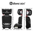 thumbnail image 5 of Diono Airi Travel High Back Booster Car Seat, Foldable Travel Booster Seat, Slim Fit 3 Across, Side Impact Protection, For Kids 40-100 lbs & 43-57 in, Black, 5 of 9