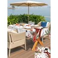 thumbnail image 4 of Outdoor Tablecloth with Umbrella Hole and Zipper, Christmas Rectangle Table Cloth 54x80 Inch Waterproof Tablecloth, Snowman Xmas Tree Snowflake Winter Picnic Table Cover for Patio Camping, 4 of 7