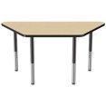 thumbnail image 3 of ECR4Kids 30in x 60in Trapezoid Premium Thermo-Fused Adjustable Activity Table Maple/Black/Black - Super Leg, 3 of 8