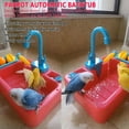 thumbnail image 3 of kathson Parrot Bathtub Bird Automatic Bathtub with Faucet Multifunctional Parakeet Shower Box Bird Bathing Tub Pool Toy with Fountain for Small Medium Birds Cockatiel Lovebird Budgie（Red-Orange）, 3 of 9
