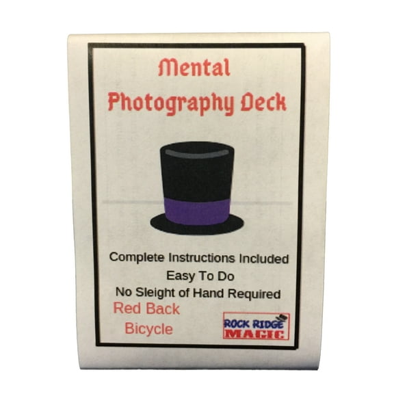 Mental Photography Deck Magic Trick, Playing Cards Illusion Kit for Party Games by Rock Ridge Magic