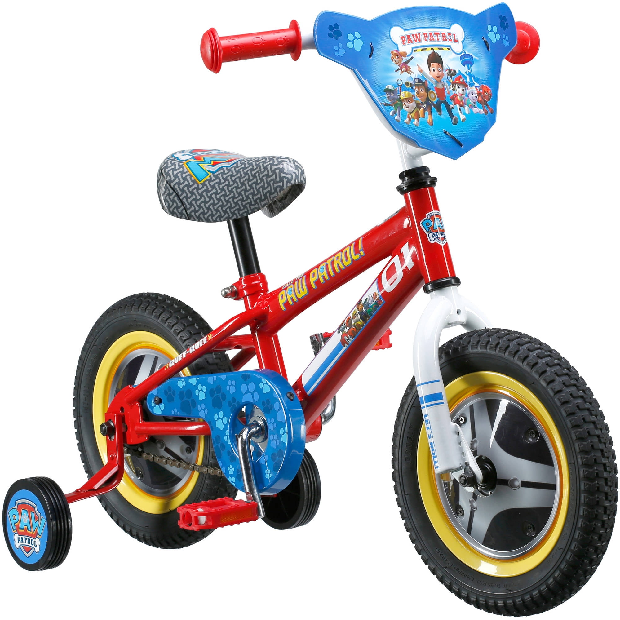 12" Boys' Bike Paw Patrol Marshall Steel Frame Small Toddler Red Bicycle Gift 